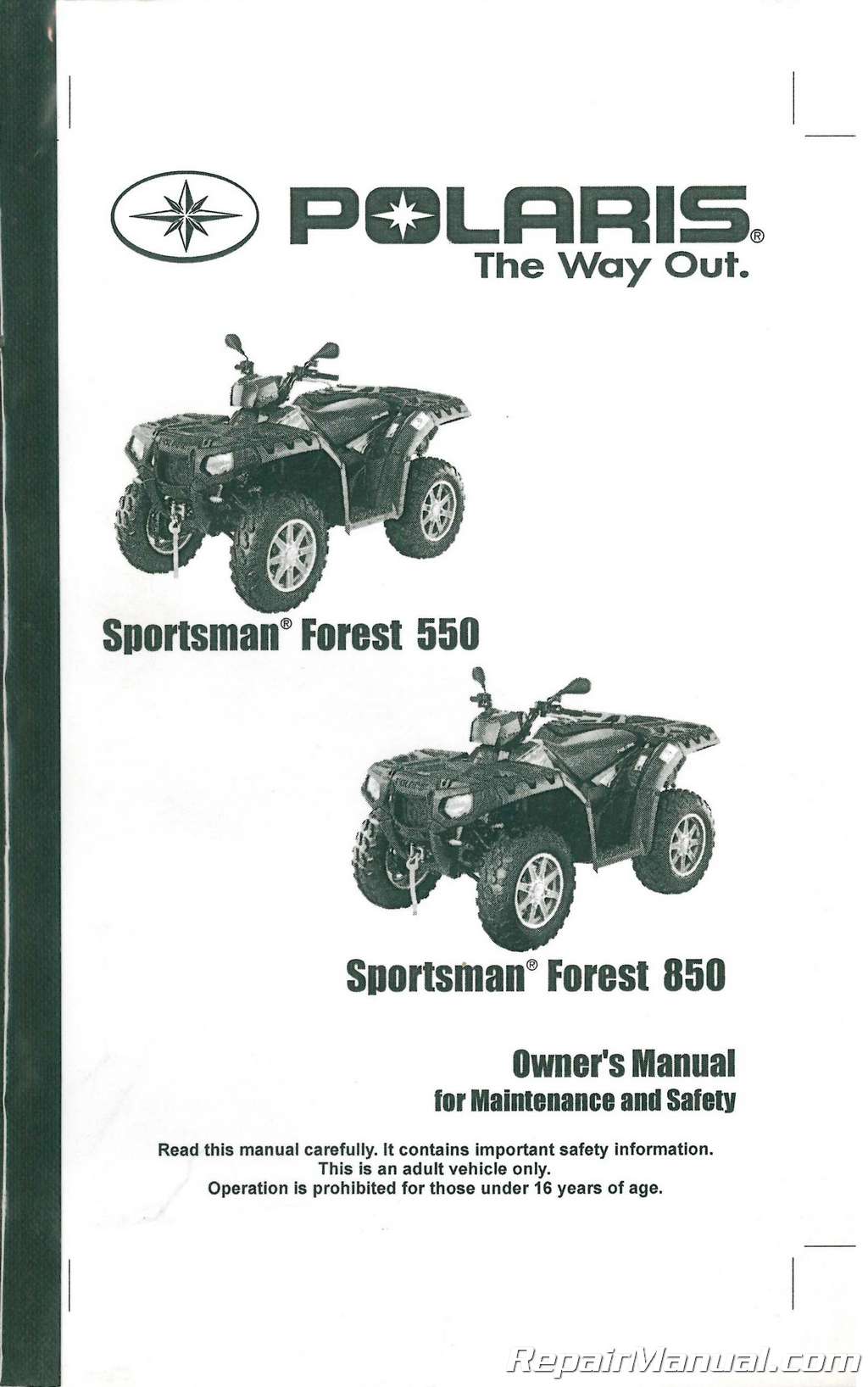 2011 polaris sportsman 550 service manual