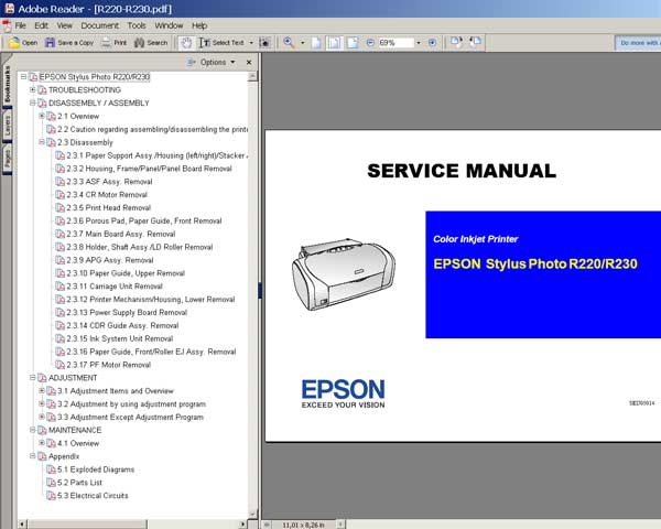 epson stylus photo r220 manual