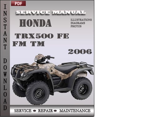 honda trx 500 service manual free download